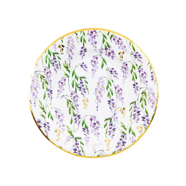 Piatti piani a petalo Glicine 27 cm - 8 pz